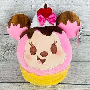 Disney Munchlings 10" Strawberry Sundae Waffle Bowl Minnie Mouse Plush Toy NEW